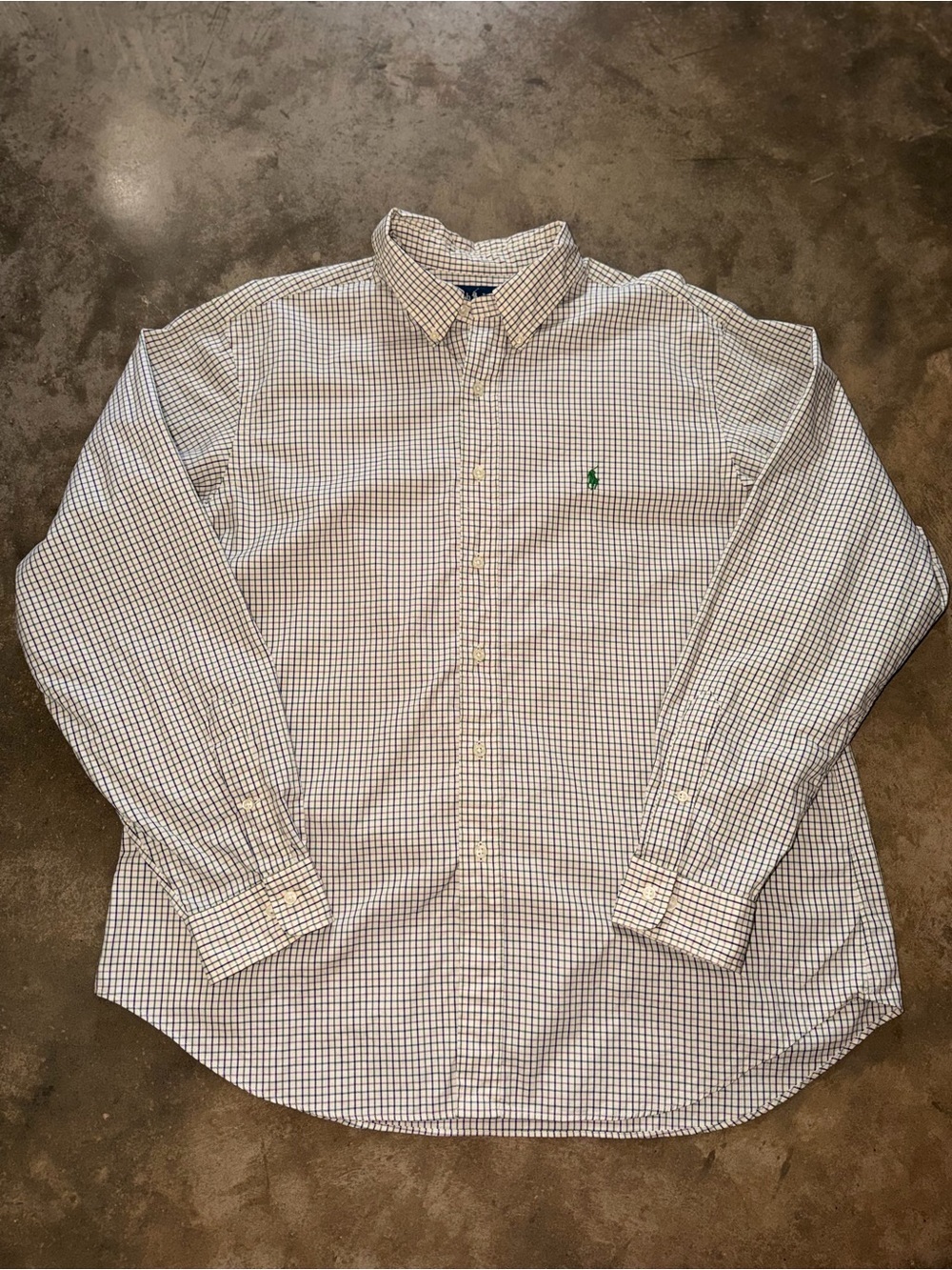 Ralph Lauren Classic Fit XL Plaid Button Down Shirt Fall Family Photos Game Day